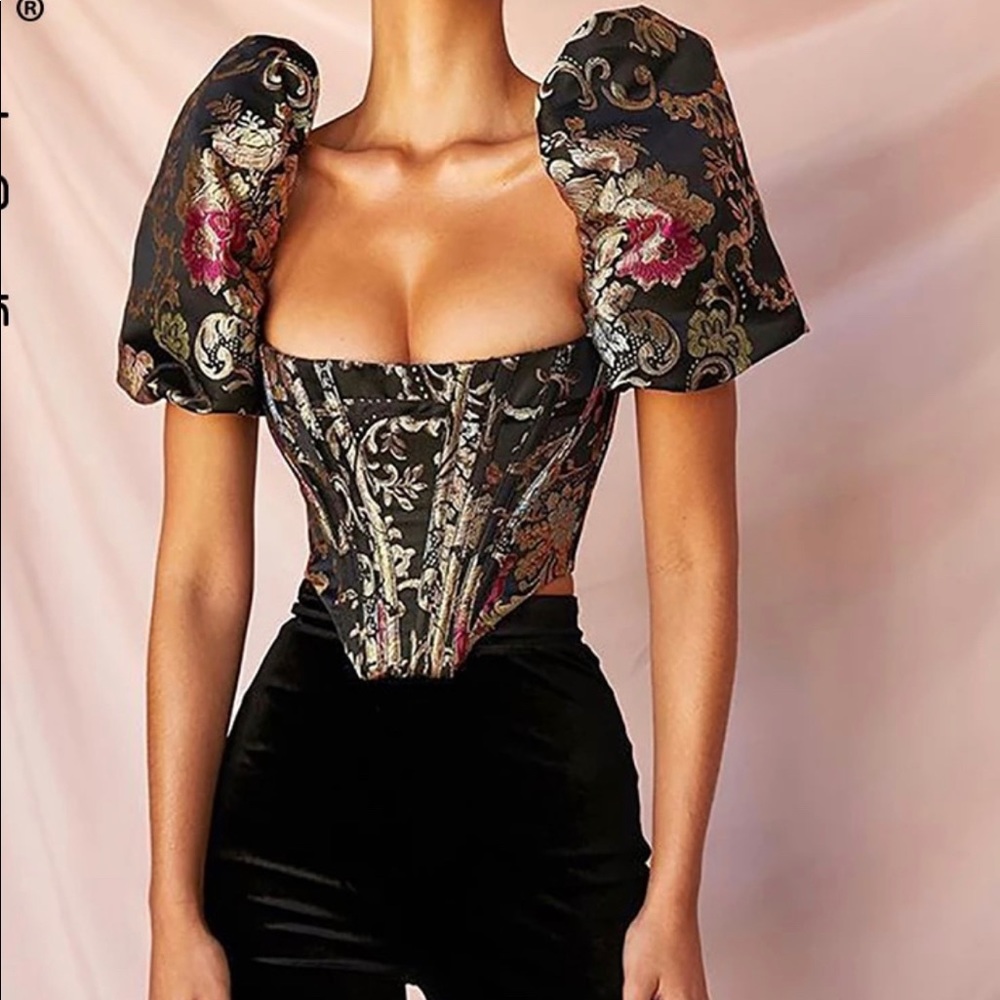 New Jacquard puff hand top